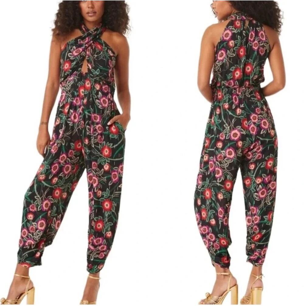 NWT Misa Los Angeles Kora Floral Jumpsuit, Large